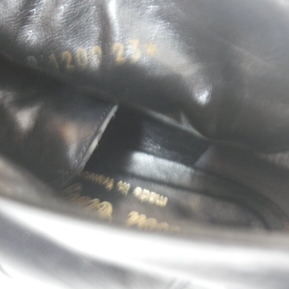 Robert Clergerie Black Butter Leather Lace-Up Ankle Boots Almond Toe France - Picture 12 of 16